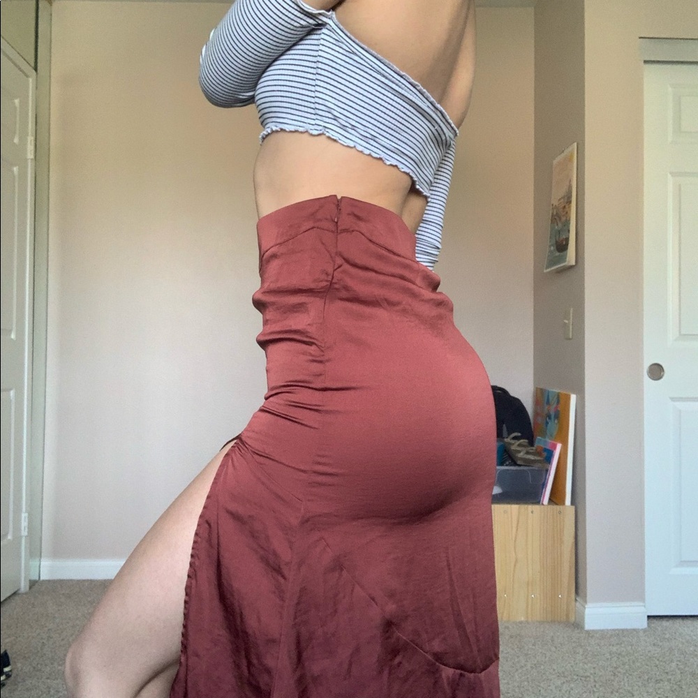 free people asymmetrical midi skirt